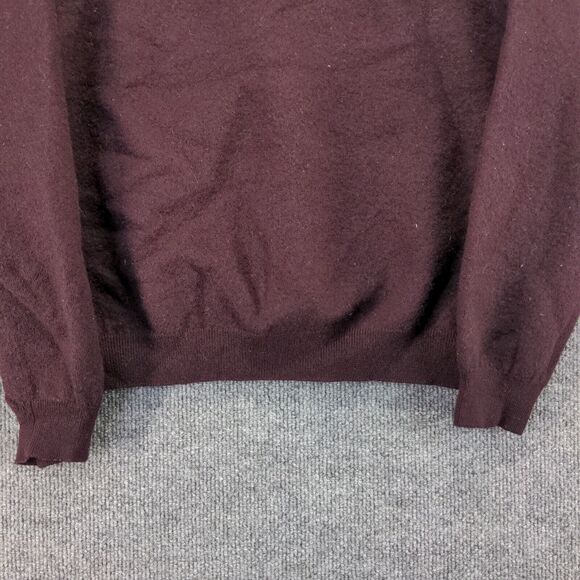 Brooks Brothers Stretch Sweater Womens Large Pullover Burgundy Merino Wool - Picture 6 of 11